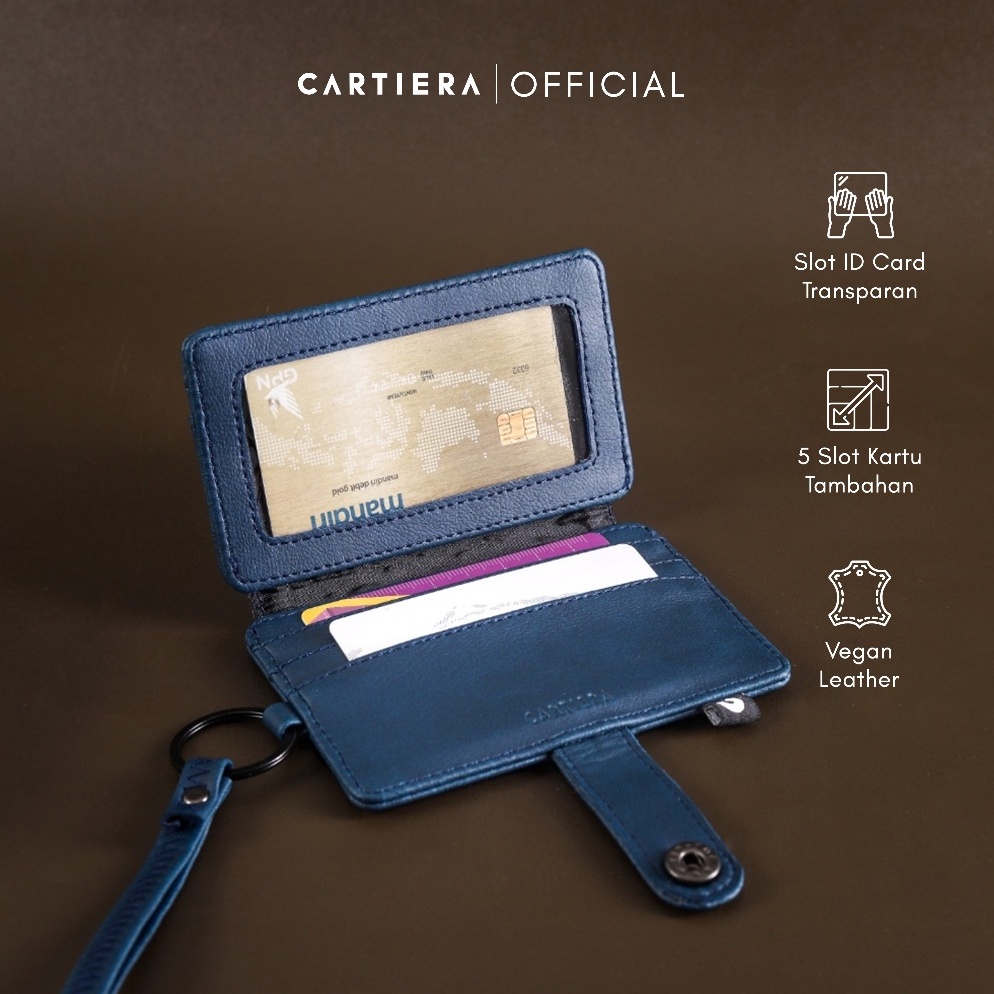 

KODE L74S Cartiera Odet Lanyard ID Card Name Tag Kalung Pria Wanita Kulit Praktis Premium