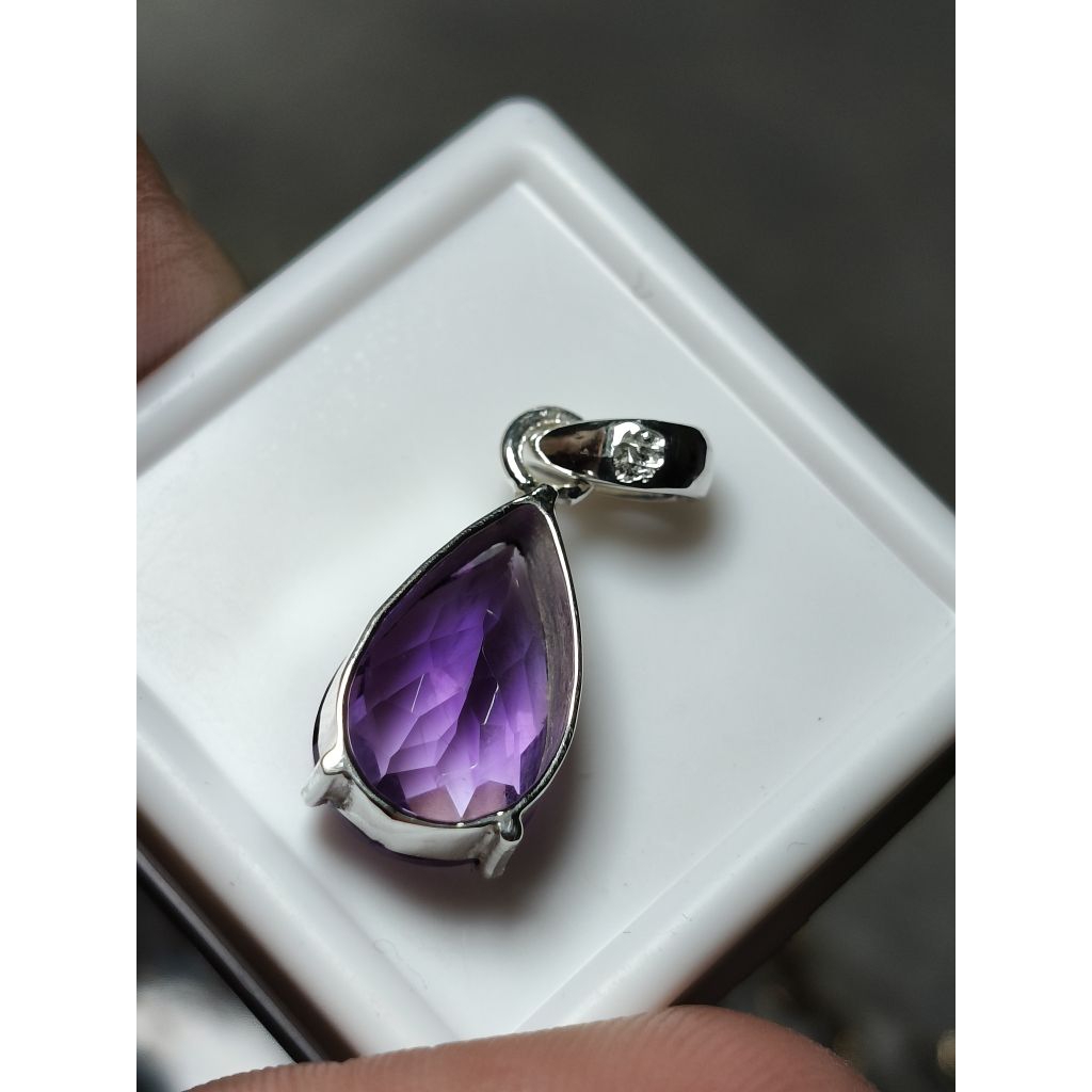 Liontin Perak Amethyst Kecubung