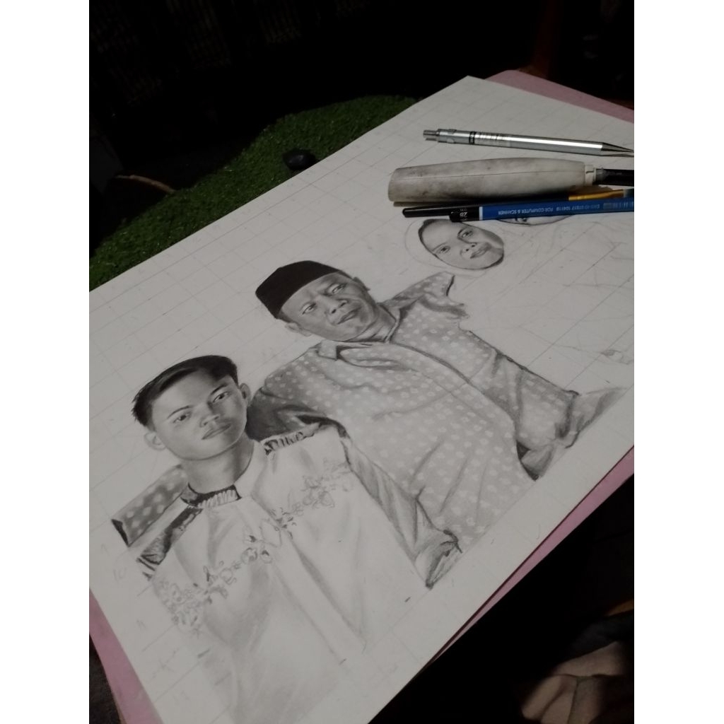 

jasa gambar realistis cocok untuk kado A3/A4/A5