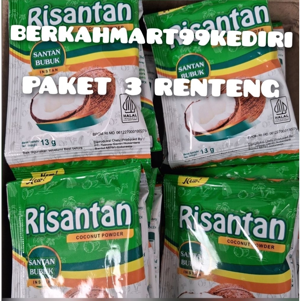 

Santan bubuk Risantan paket 3 renteng