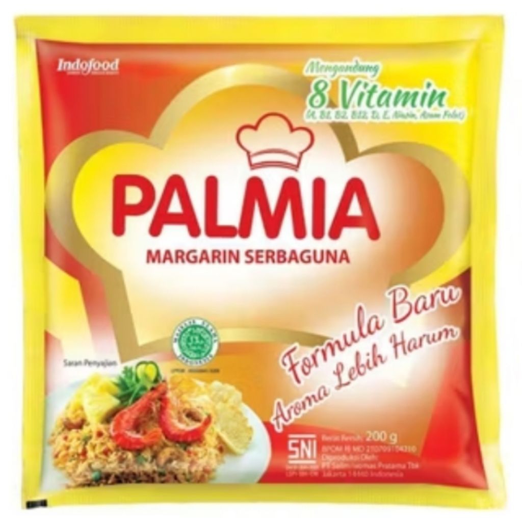 

Palmia Margarin 200 gram harga/1 Sachet margarin serbaguna untuk masakan tumis, baking, dan memanggang