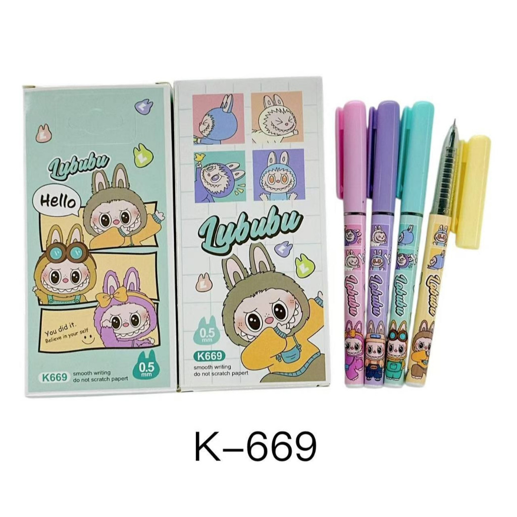 

1 LSN / 12 Pcs Gel Pen Apel iPen K-669 Lububu