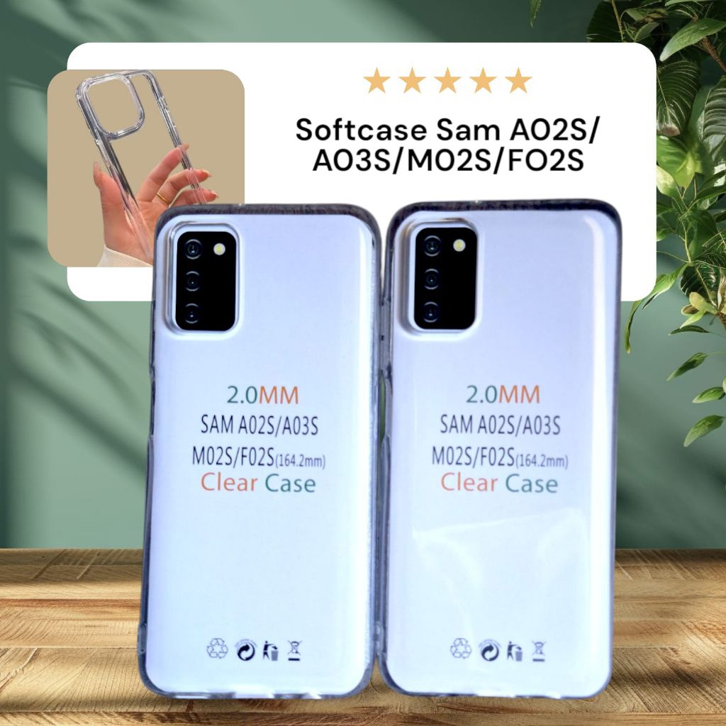 Softcase Casing SAMSUNG A02S/A03S/M02S/F02S BENING Trasparan Pelindung belakang HP+Camera