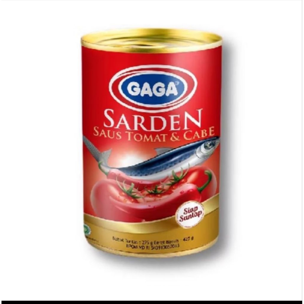 

Gaga sarden saos tomat dan cabe 155gr