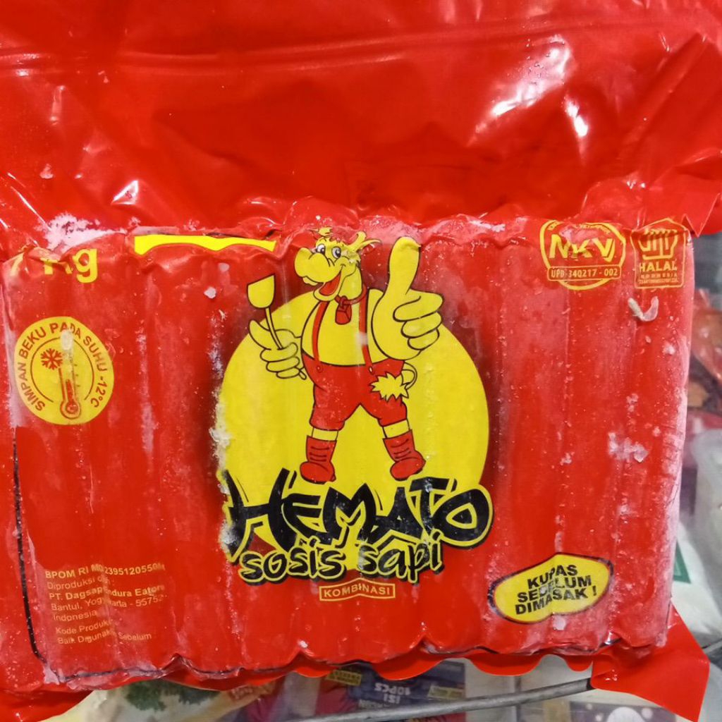 

Hemato Sosis Sapi 1kg 40pcs