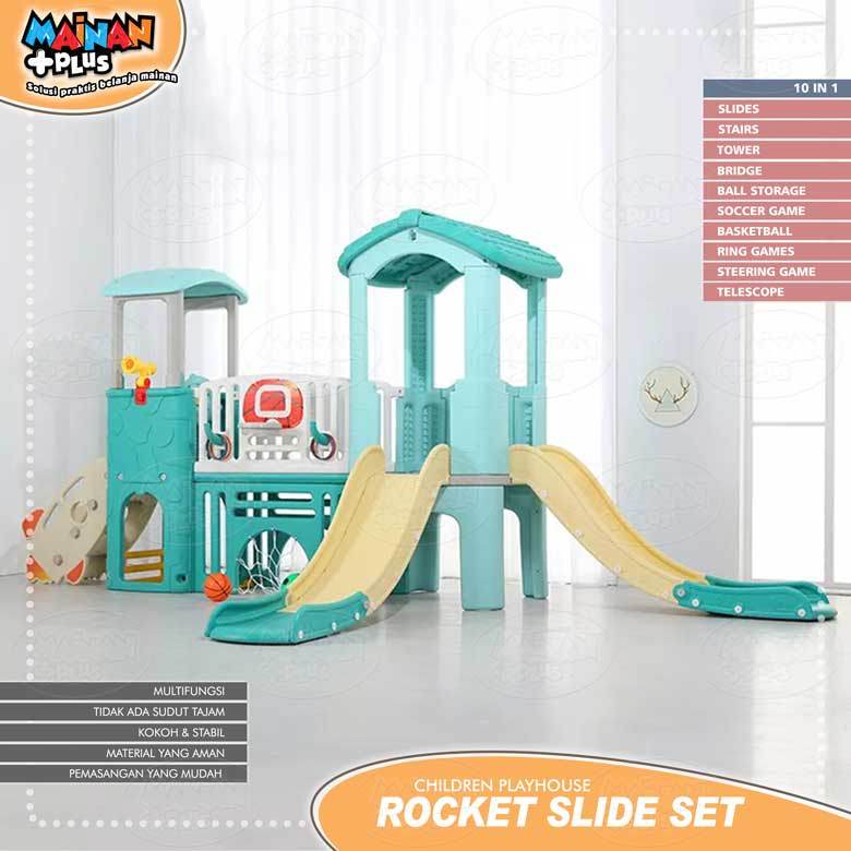 Perosotan Prosotan Rumah Rumahan Anak Slide Soccer Basket Ball Rocket Playhouse Set Mainan Playgroun