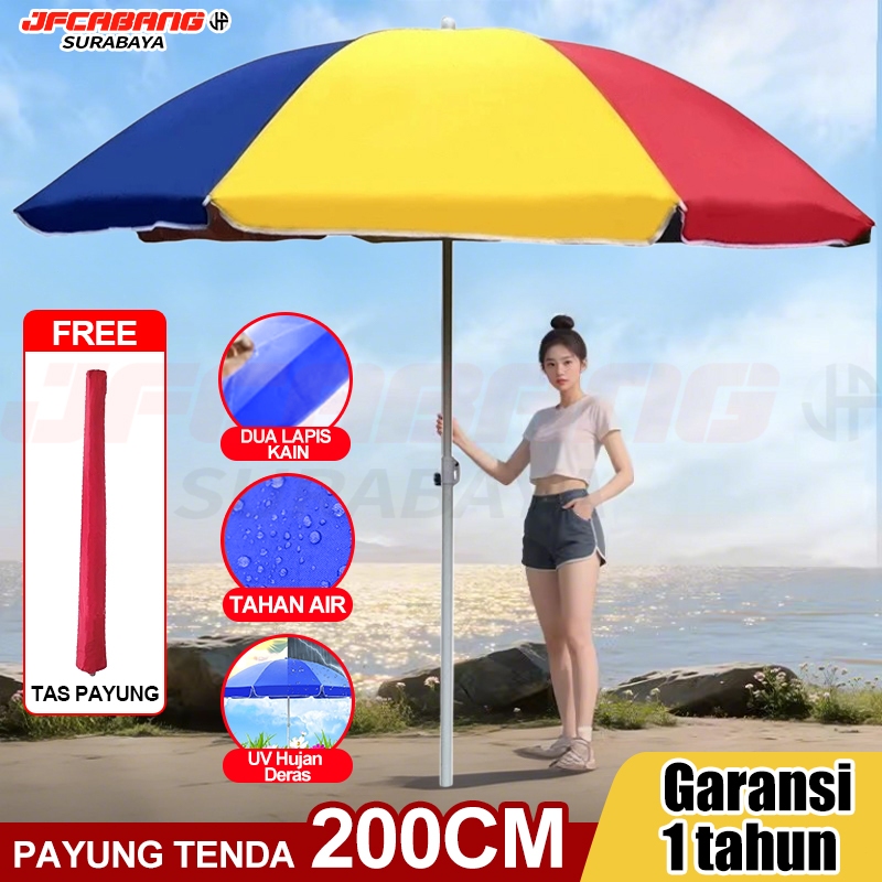 Payung Jualan 200 CM/ Payung Tenda Jumbo 220 cm UV/Payung Jualan Lapak Dagang Cafe/Pantai Event Pant