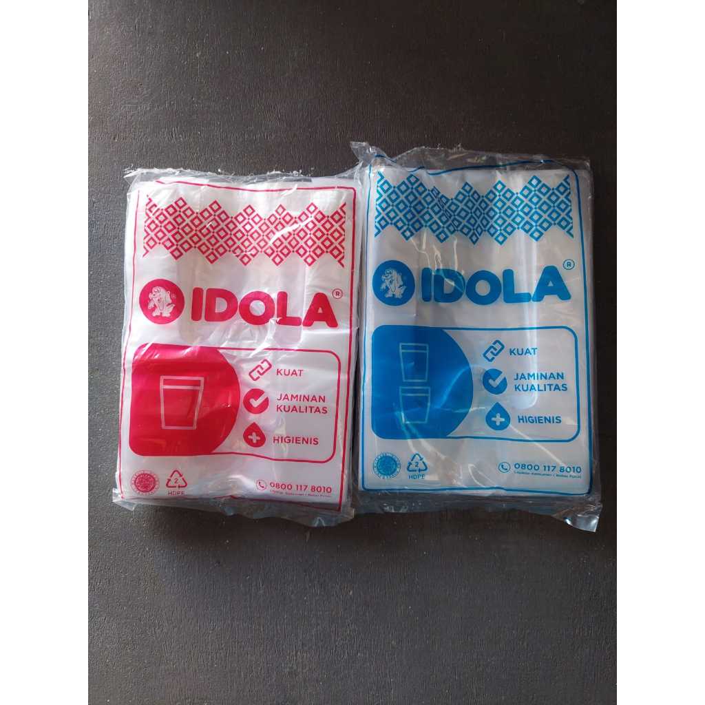 Kantong/Kresek Plastik Jus IDOLA 1 Cup, 2 Cup Bening