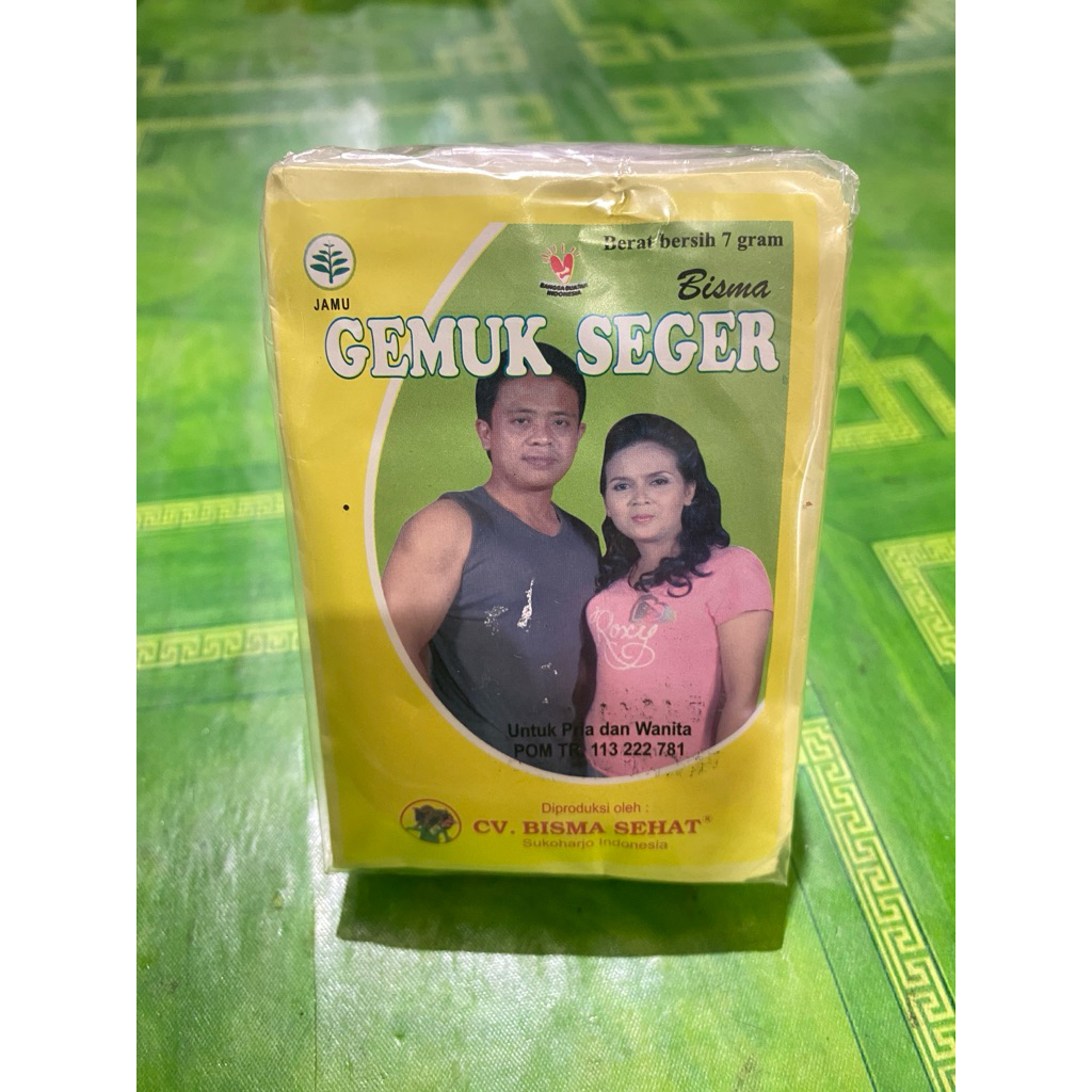 

Jamu Gemuk Seger Penambah nafsu Makan Bisma sehat Isi 10 Sacet