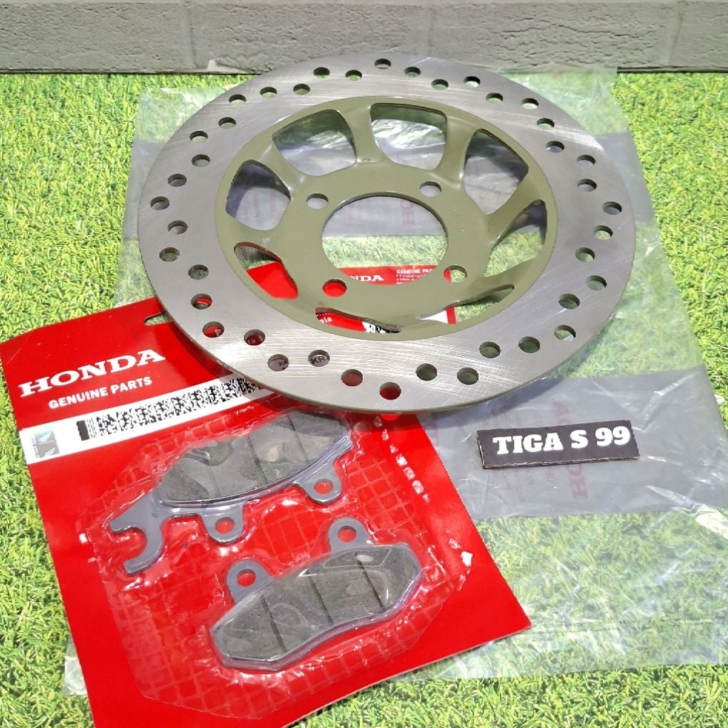 Piringan Cakram Depan + Dispad Kampas Rem Honda Supra X 125 Karisma Ori(KPH