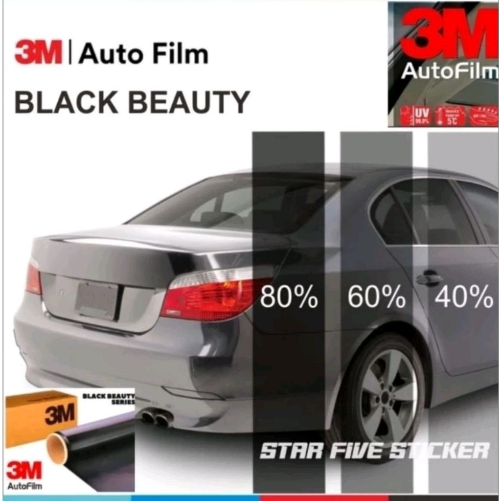 3M Black Beauty Kacafilm Mobil Gedung Rumah Promo Kaca Film Premium 3M Black Beauty