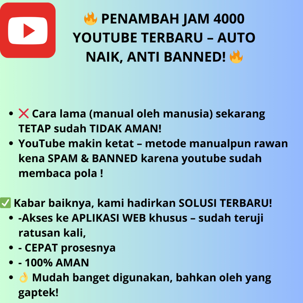 TERUJI AMAN  ALAT vieWER PENaMBaH 4000 JaM VIEws RETENSI TINGGI ber jam jam real tayang di YoUTuBe u