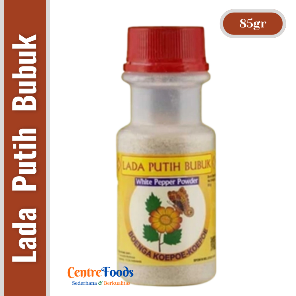 

Lada Putih Bubuk Asli - Lada Bunga Koepoe KOEPOE | 85gr [ Harga Per BTL ]