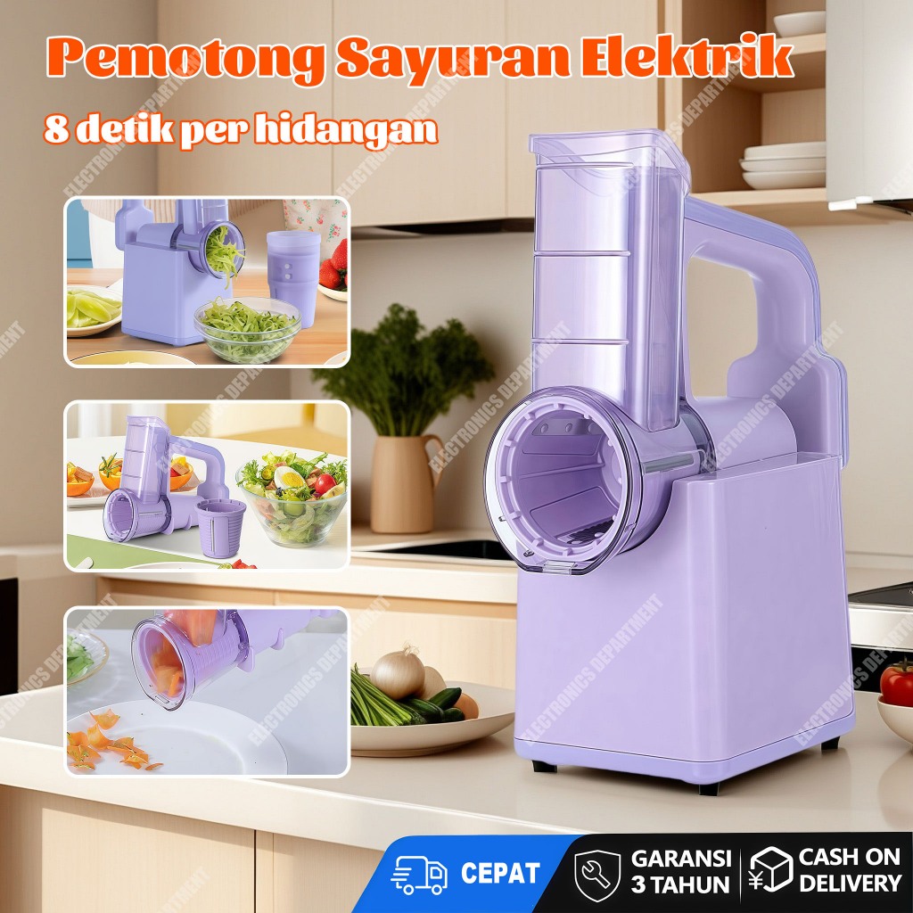 Pemotong Sayuran Listrik Parutan Sayuran Multifungsi Elektrik Parutan Keju Listrik Otomatis 304