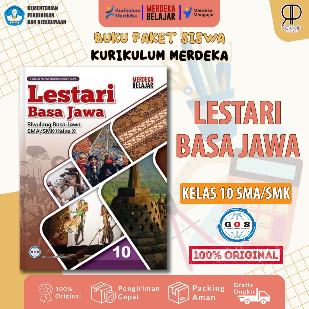 Buku Bahasa Jawa Kelas 10 SMA/SMK Lestari Basa Jawa Kurikulum Merdeka - Global Offset Sejahtera