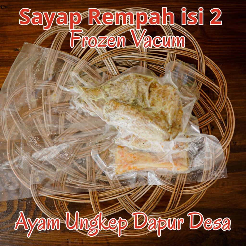 

FROZEN VACUM Sayap Rempah Isi 2 + Sambal + Lalapan
