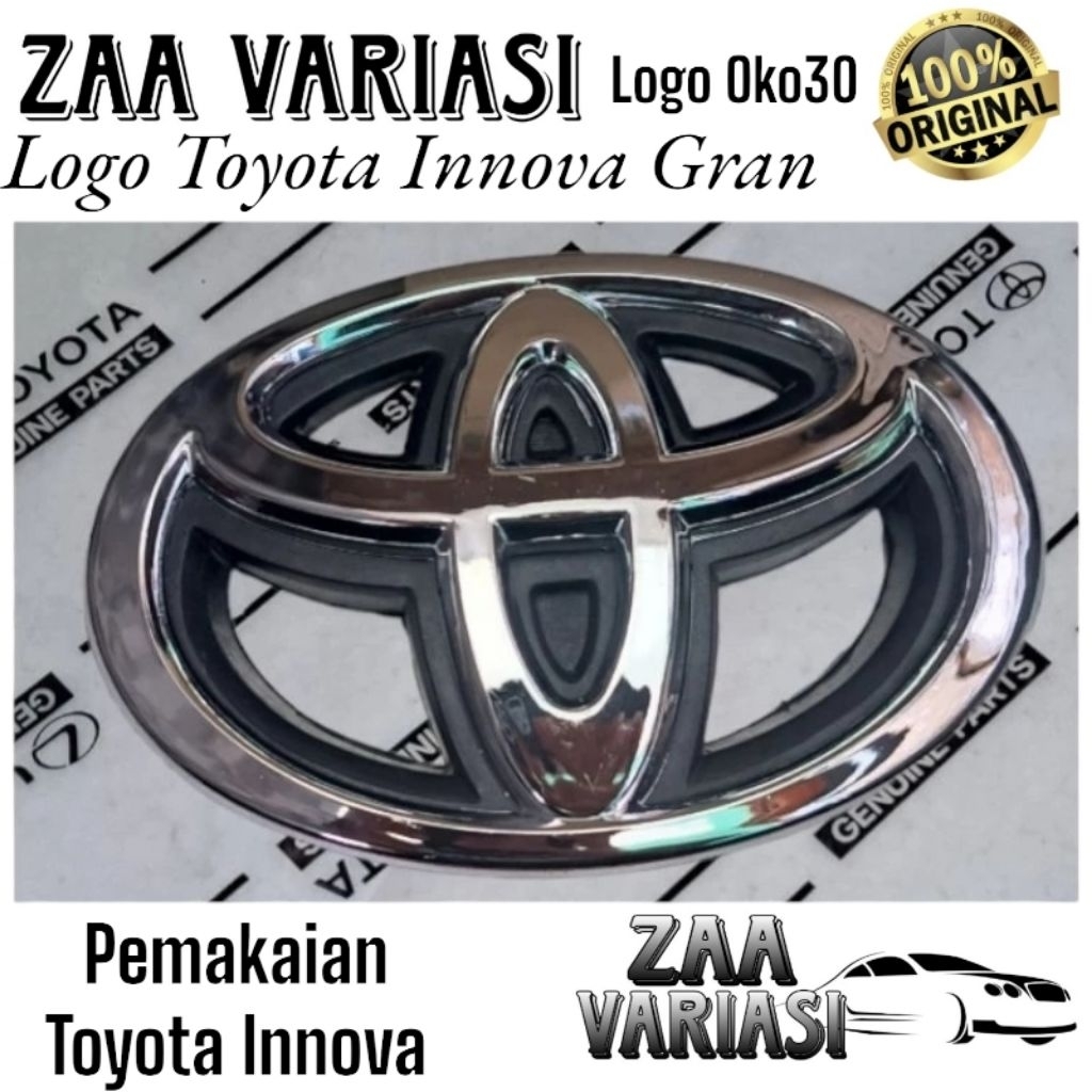 Logo Grill Depan Toyota Innova Grand Original Oko30 // Logo Toyota Innova Chrome Original Grill Depa