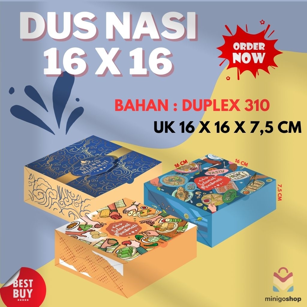 

DUS NASI | UK 16 X 16 X 7,5 CM | DUPLEX 310 | DUS CATERING | DUS MAKANAN | PACKAGING