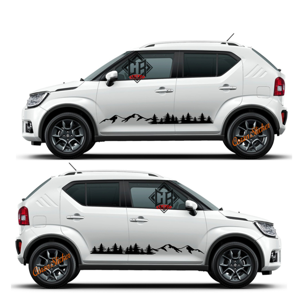 Sticker ALAM GRAFIS body samping Mobil Suzuki ignis stiker variasi universal all mobil