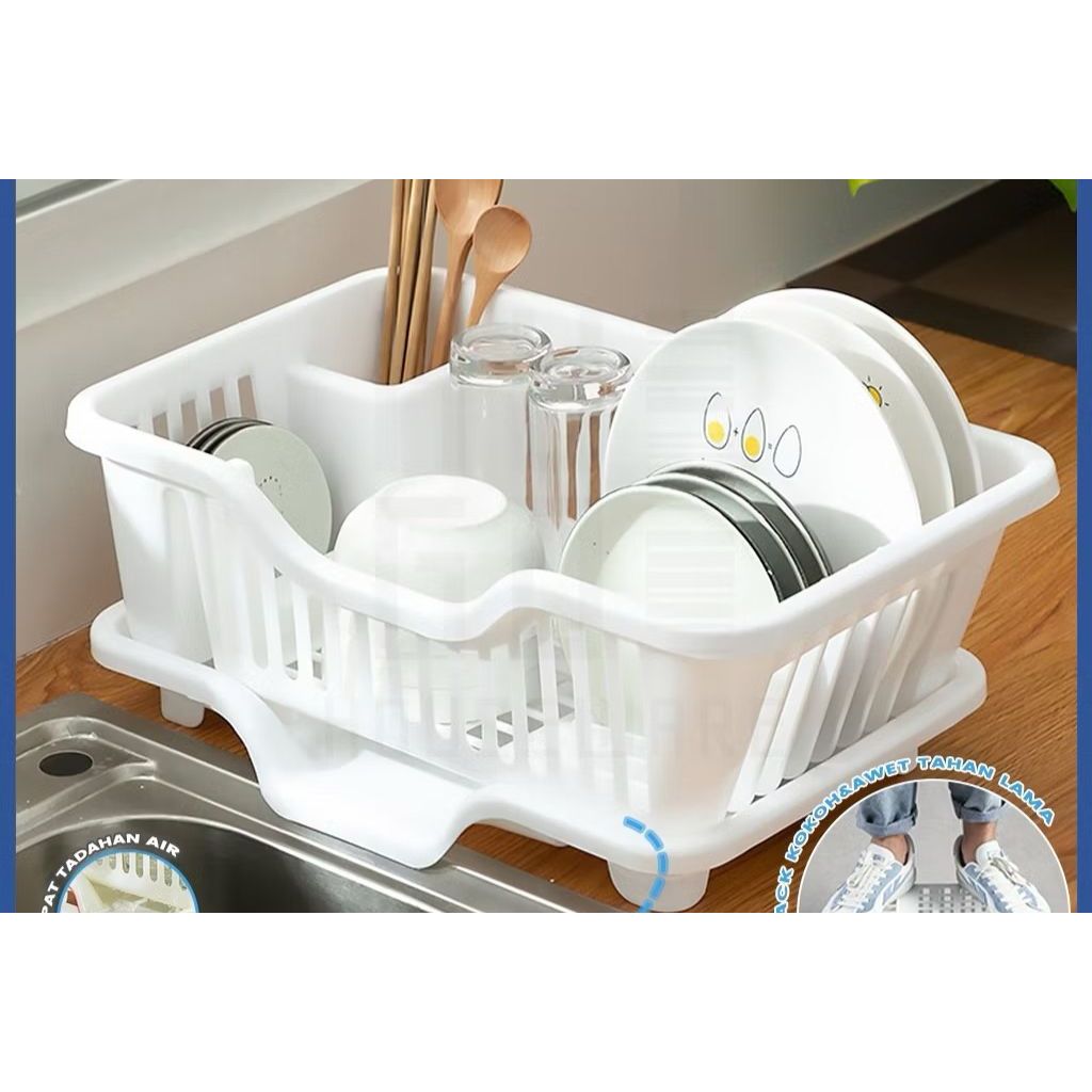 Rak Piring plastik Rak Dapur Cuci Piring Rak Wastafel Piring Penyimpanan