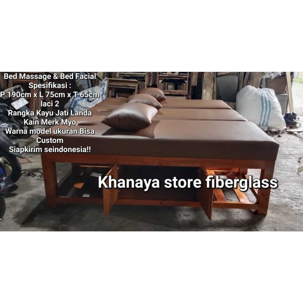 Bed masass kayu jati/Bed spa/Bed facial/Tempat tidur massage kayu jati/Ranjang terapis baru