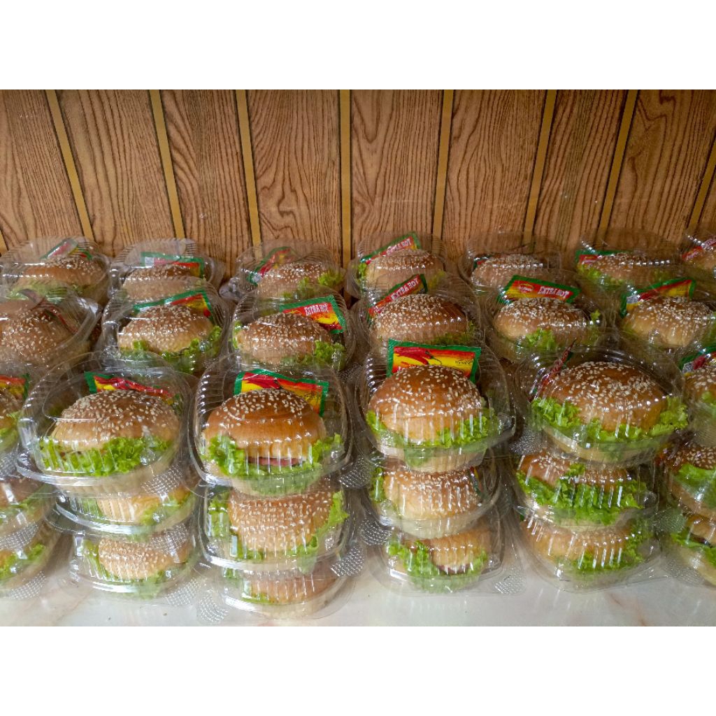

roti burger mika 12cm siap makan fresh lembut dan enak, fresh