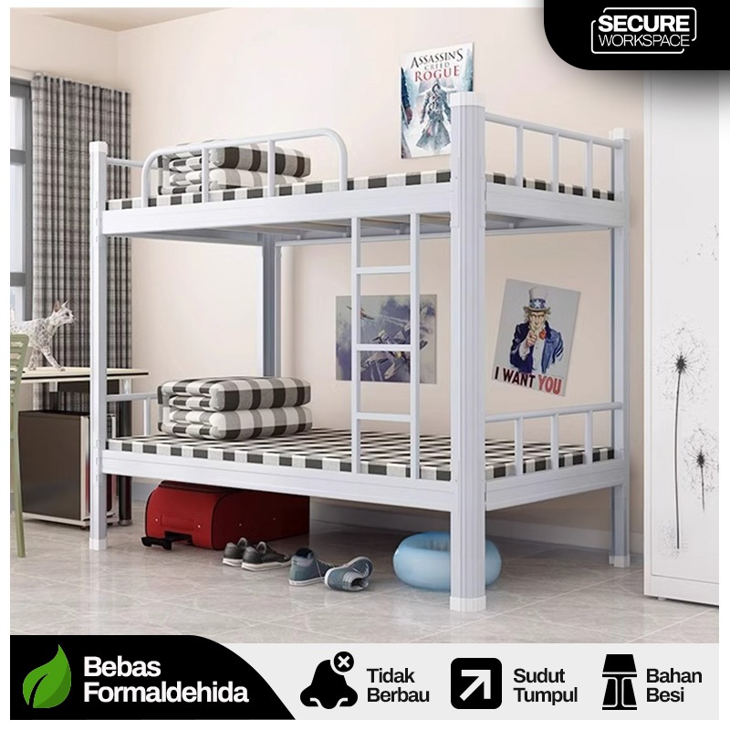 Ranjang Tingkat 2 Susun Dipan Ranjang Kasur Besi Tempat Tidur Susun Tingkat Ranjang Tingkat Besi