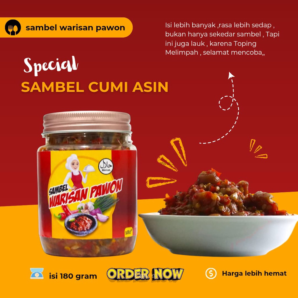 

Sambal Warisan Pawon-Sambal Cumi Asin 180 gram