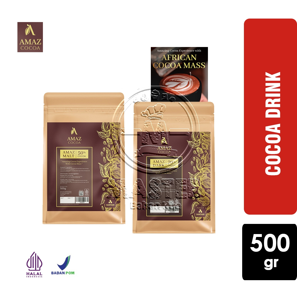 

Premium Cocoa Powder AMAZ Minuman Cokelat Coklat Drink African Cocoa Mass [500 gr]