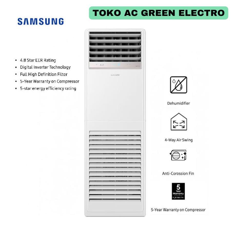 AC Samsung Floor Standing 6 PK AC048KNPDEC/SV Inverter Garansi Resmi R410A