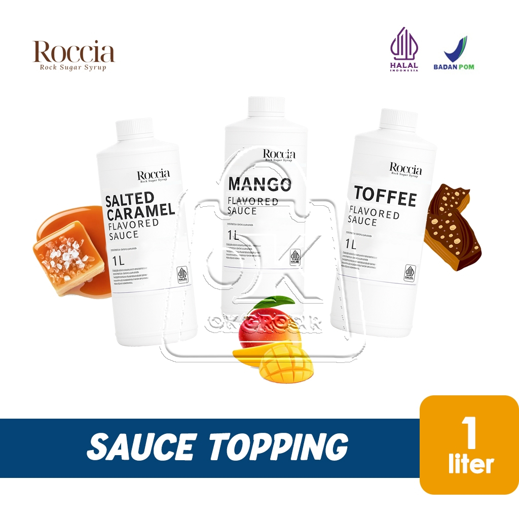 

Topping Minuman Roccia Saus Manis Sauce Salted Caramel / Mango / Toffee (1 Liter)