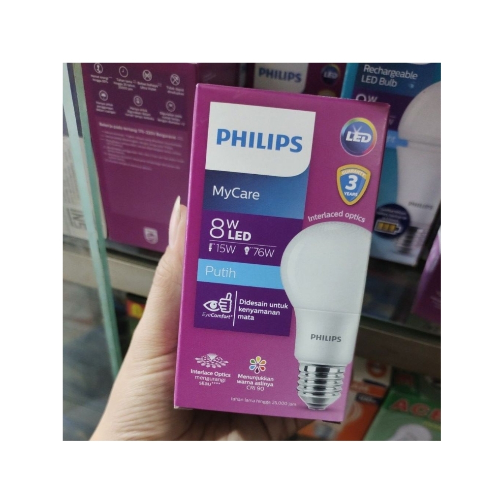 Philips LED 8watt lampu putih