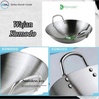 wajan penggoreng/Kuali/Wajan anti lengket/Wajan Stenlis tebal/wajan komodo