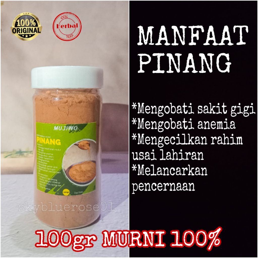 

JAMU HERBAL BUBUK PINANG MURNI 100gr