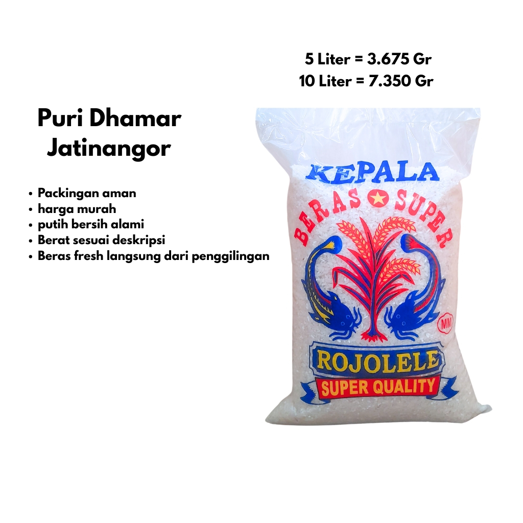 

KTr190 Beras Rojolele 5 Liter - 10 Liter by Puri Dhamar Beras Pulen