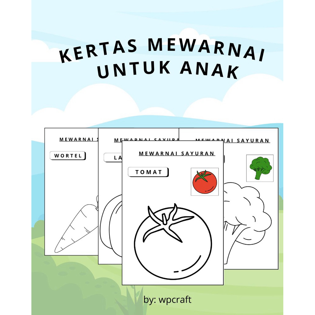 

Kertas Mewarnai Sayuran / Kertas Mewarnai Anak
