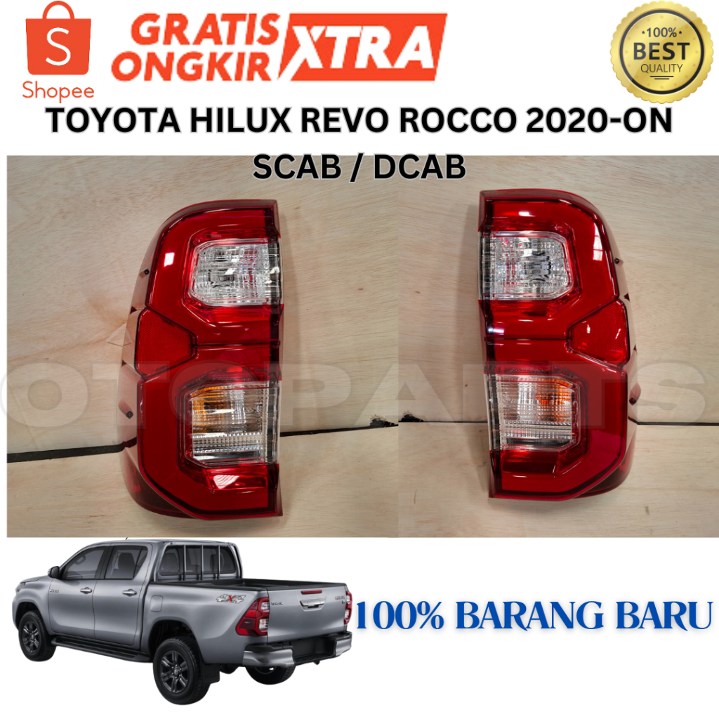 LAMPU BELAKANG STOP TAIL LAMP HILUX REVO ROCCO SINGLE DOUBLE CABIN 2020 2021 2022 2023 2024 BARU OEM