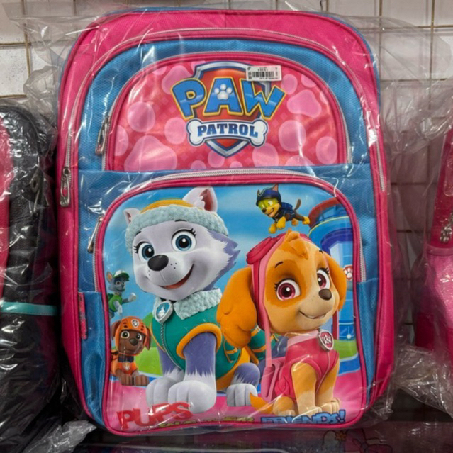 TAS PAW PATROL CEWEK PEREMPUAN TAS SEKOLAH ANAK SD TAS RANSEL PAW PATROL PINK ANJING POLISI