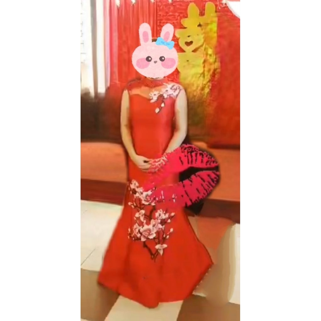 cheongsam dress sangjit preloved