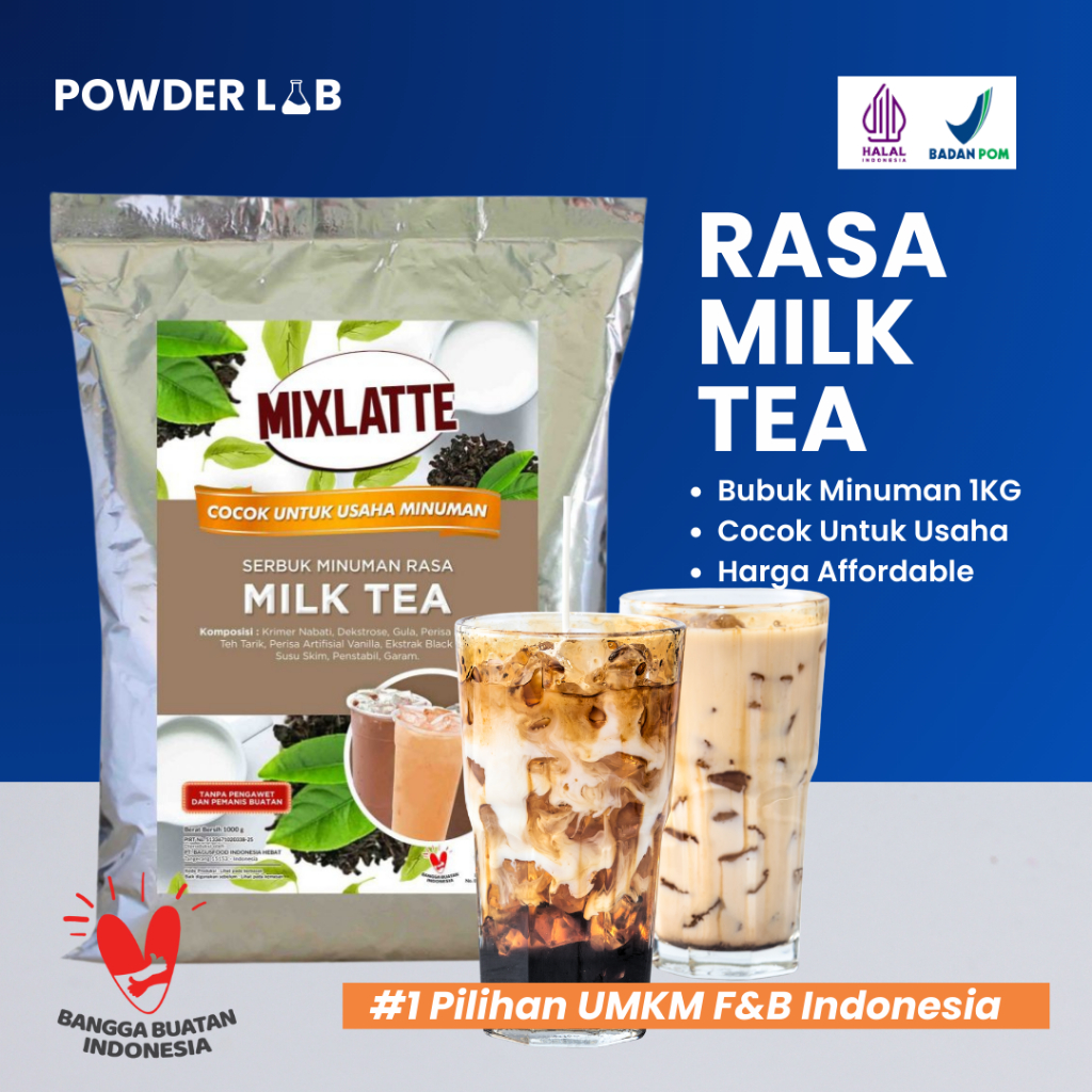 

Bubuk Minuman Rasa Milk Tea 1KG | Powder Drink Premium