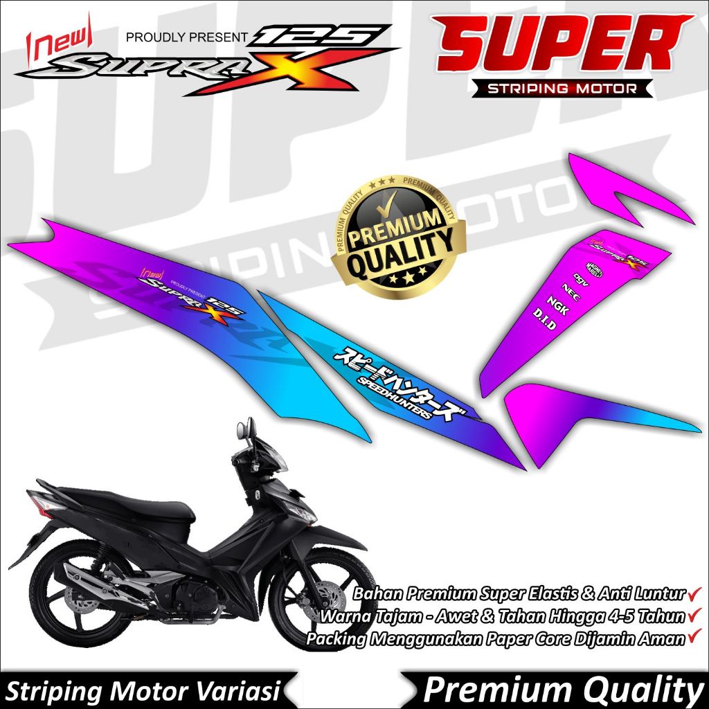 Stiker Supra X 125 FI Anti Luntur keren Striping Supra X 125 Fi Striping Honda Supra X 125 FI Bunglo