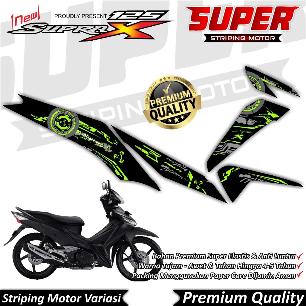 Stiker Supra X 125 FI Anti Luntur keren Striping Supra X 125 Fi Striping Honda Supra X 125 FI Hitech