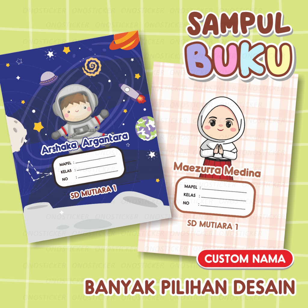 

Sampul Buku Sekolah Anak Custom Nama Back To School Cover Buku A5 B5
