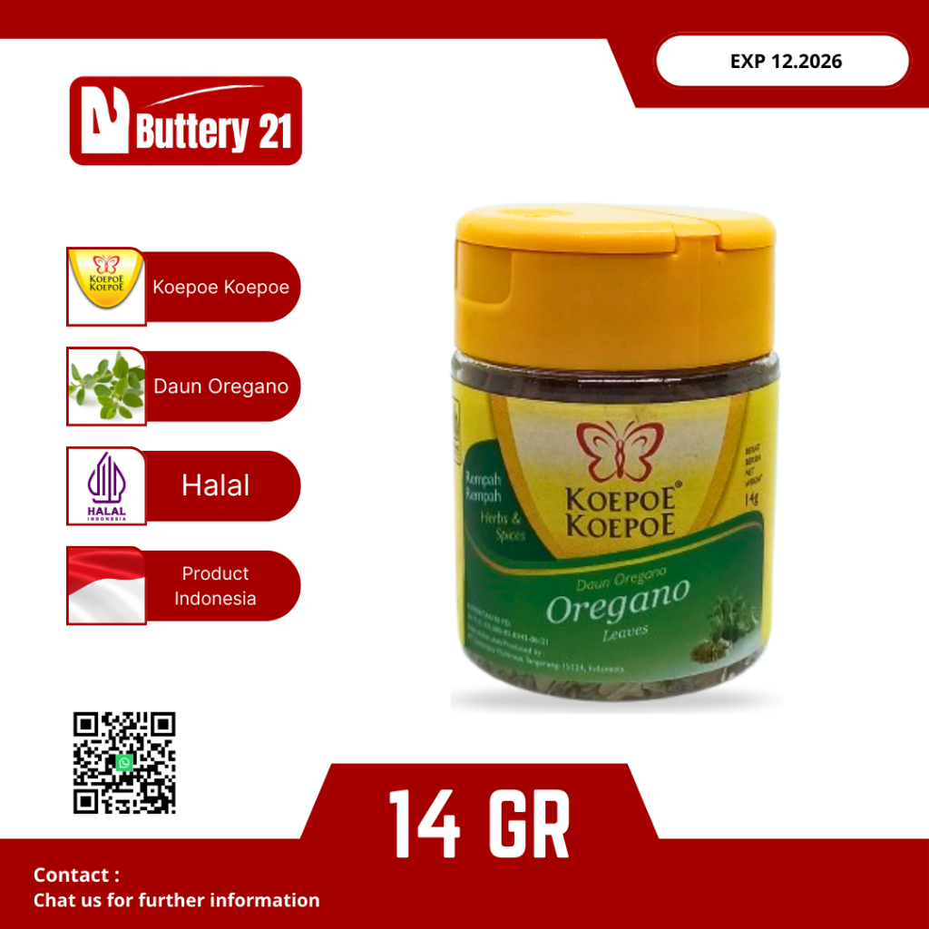 

KOEPOE KOEPOE DAUN OREGANO 14 GR/KUPU KUPU DAUN OREGANO/BAHAN MASAK OREGANO