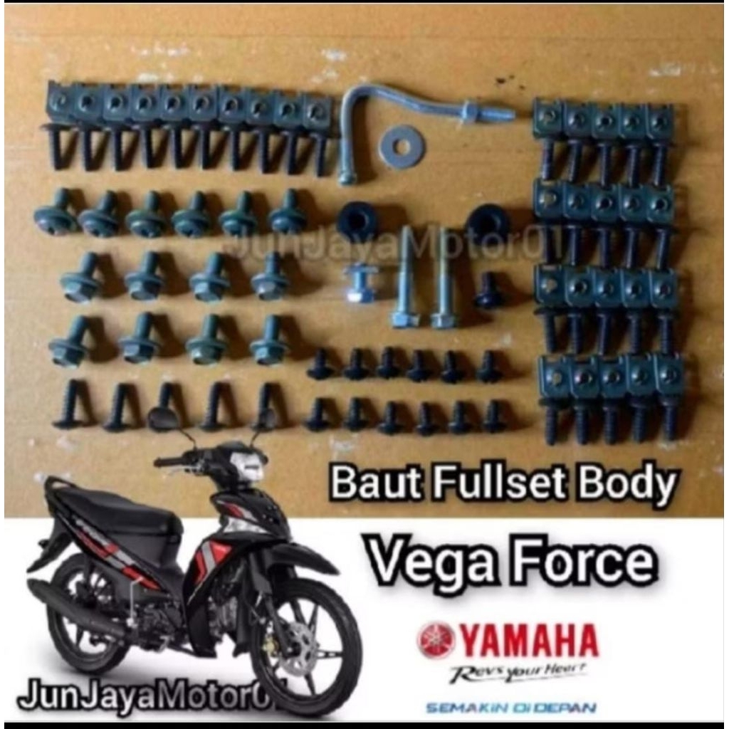 COD / gratis ongkir/ baut fullset body Yamaha Vega force / baut lengkap full set body Yamaha Vega fo