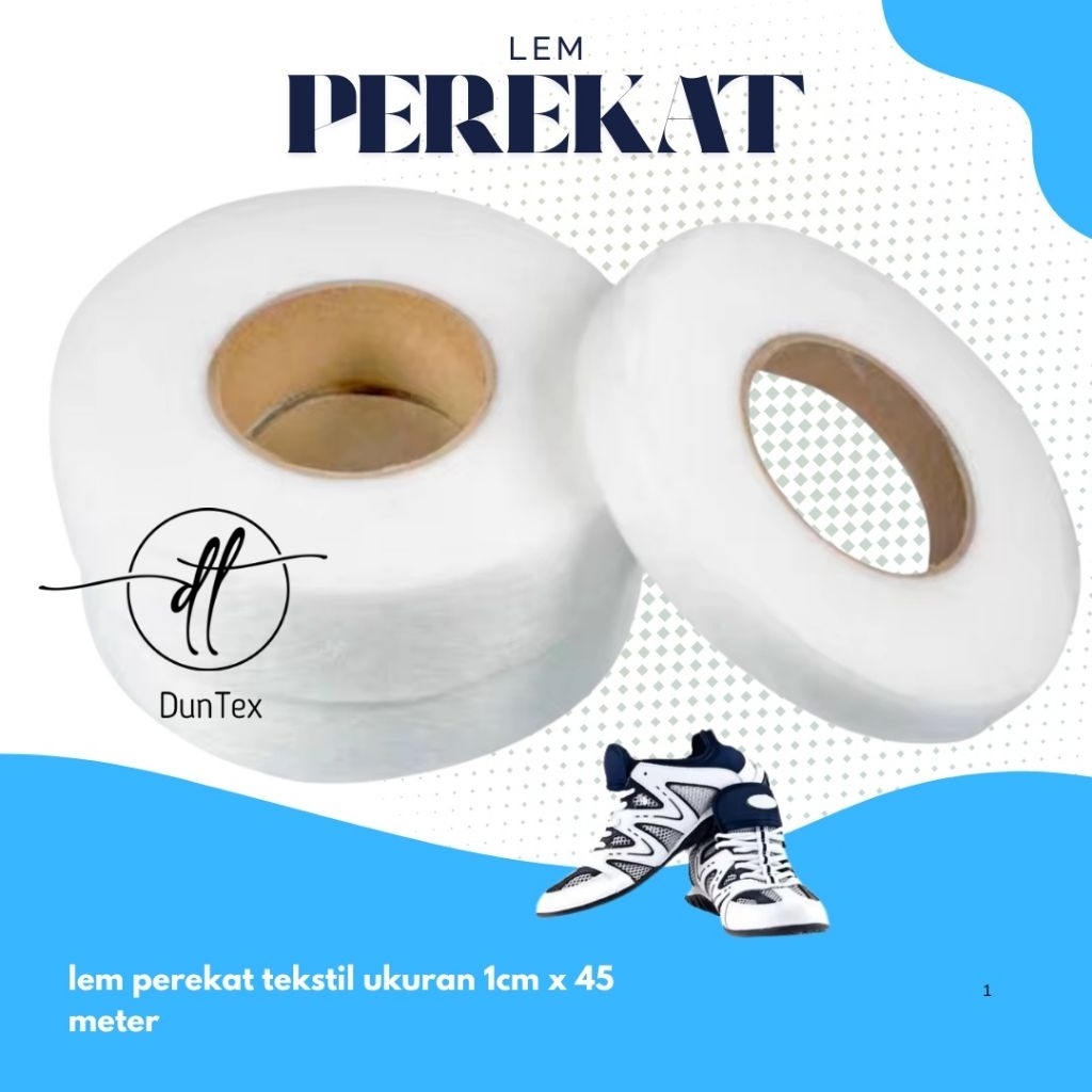 perekat textile lem textile lemsom lebar 1 cm x 50