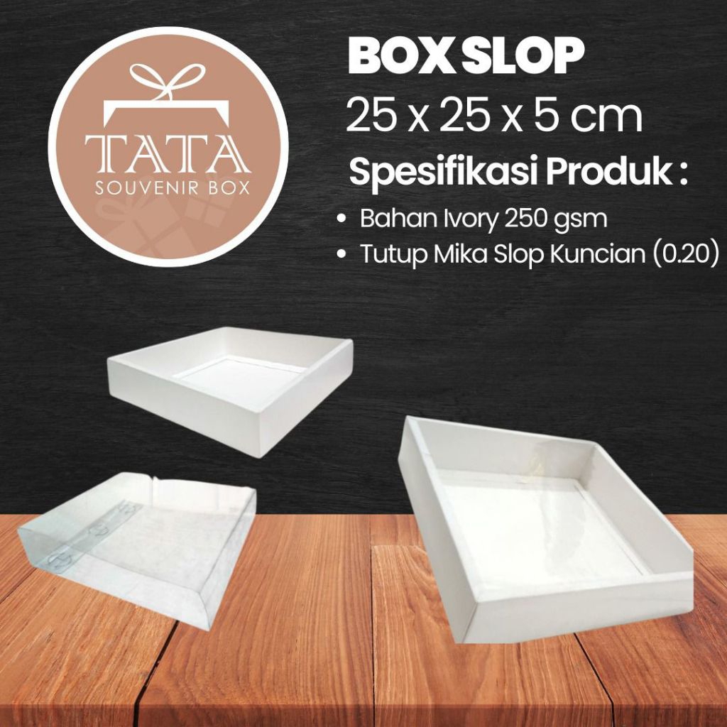 

Box Doskue 25 x 25 x 5 cm Model Slop Tanpa Inner