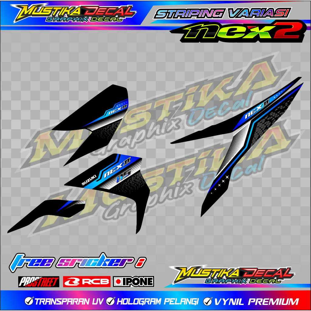 STRIPING VARIASI MOTOR SUZUKI NEX 2 / STICKER LIST MOT0R SUZUKI NEX 2