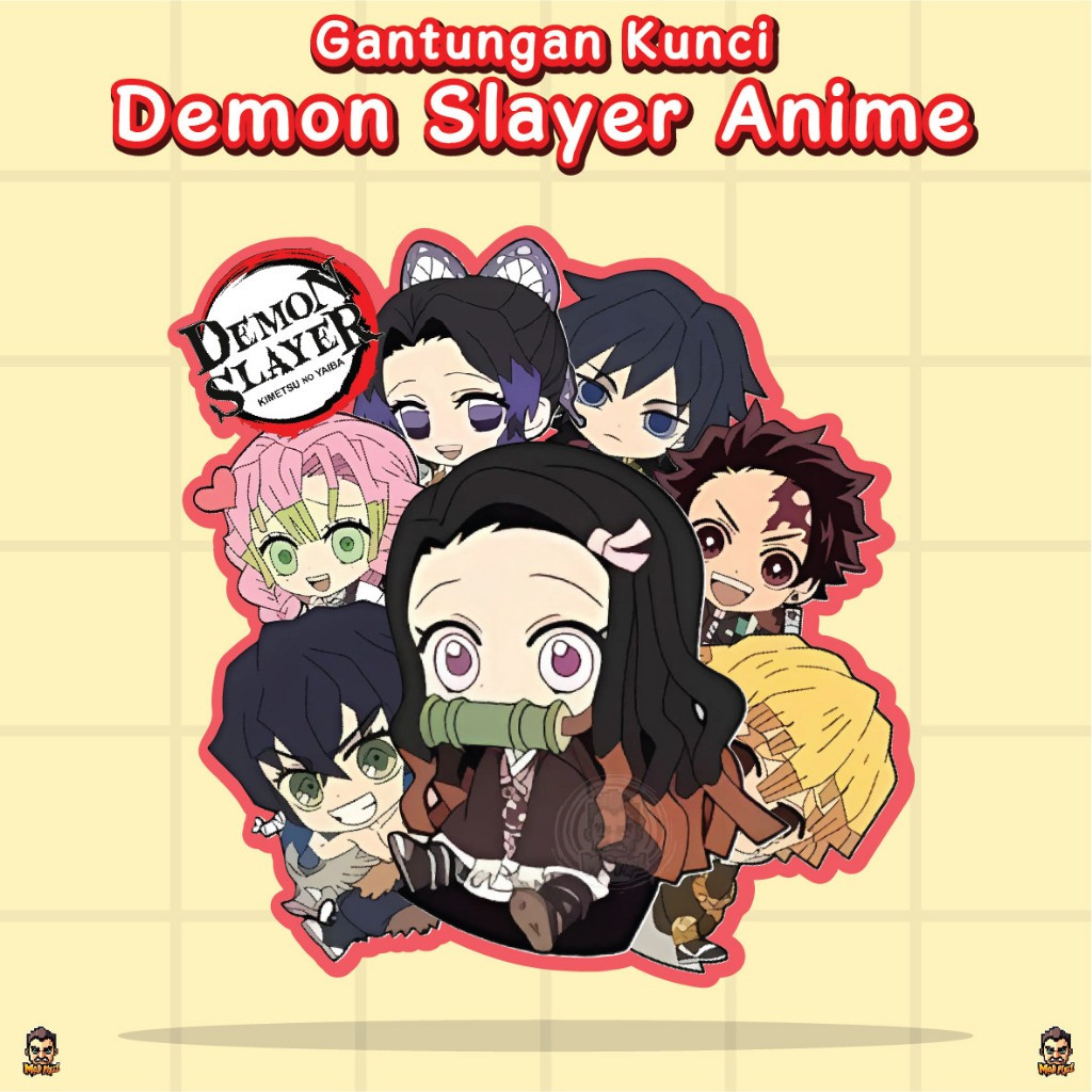 Gantungan Kunci Demon Slayer / Keychain Demon Slayer Anime / Ganci Akrilik Anime / Demon Slayer Keyc