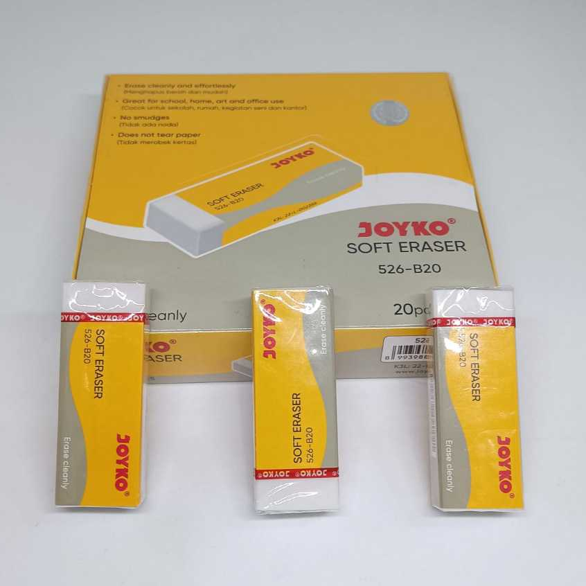 

Penghapus Hapusan warna putih besar Joyko soft eraser 526-B20 / Perlnegkapan menulis / ATK